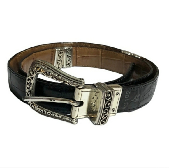 BRIGHTON Two Toned Reversible Sectioned Leather Belt EUC! - Picture 1 of 8